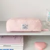 Bolsa Cosmética Pequeña Fresca de Mano para Niñas, Bolsa de Almacenamiento Portátil de Gran Capacidad, Estuche para Lápices de Papelería para Estudiantes, Bolsa para Productos de Cuidado de la Piel para Niñas
