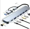 Hub Extensor Estação de Docking USB 3.0 Tipo-C para Computador Hub Quatro em Um Fabricante Venda Quente Transfronteiriça