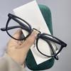 Montura de gafas nueva que combina con todo estilo coreano sencilla gafas anti luz azul montura de gafas retro marrón para hombre gafas de miopía de celebridad de internet