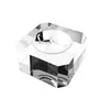 Base de Bola de Cristal Artificial Natural Cristal Base Cóncava de Cristal Vidrio Trapezoidal Madera Maciza Metal Base de Bola Redonda Puede Grabar Texto Soporte para Bola