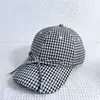 Gorra de Béisbol Pequeña a Cuadros con Cordones para Mujer Estilo Casual Británico Combinable Dulce Literario Estudiante Gorra para Hombre Nuevo Estilo Protector Solar