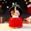 Novo produto transfronteiriço: Carrossel do Papai Noel, caixa de música giratória estilo ins, bola de cristal, ornamento de decoração para mesa de quarto