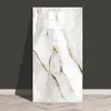 Papel tapiz de tablero de aluminio y plástico Autoadhesivo Impermeable y a prueba de humedad Decoración de pared Cocina Baño Resistente al aceite y Azulejos de mármol Pegatinas