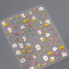 Pegatinas para Uñas con Gato Lindo en Relieve de Hierro Mn-376 Estilo Lindo Dibujos Animados Animales Suaves Lindos Serie de Colaboración Mn