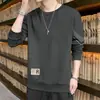 Envío RápidoSudadera Estampada de Moda, Nueva Prenda Superior Holgada de Manga Larga con Cuello Redondo para Primavera/Otoño, Ropa de Hombre de Moda