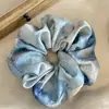 Goma de Pelo Grande Azul Fresca Suave para Mujer, Accesorio de Pelo de Alta Gama, Diadema Elástica, Adorno para el Cabello