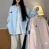 Uniformes de Béisbol Bordados Americanos para Hombres y Mujeres, Chaquetas de Estilo Universitario Modernas, Ropa para Parejas, Chaquetas Retro, Blanco Gris, Gris Oscuro Azul