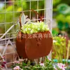 Bolso de Mano Nuevo Oxidado Transfronterizo Cesta de Flores Cesta de Flores Decorativa para Exteriores Bolso de Mano Artificial Cesta de Flores