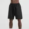 Shorts Casuais de Algodão Pesado Estilo Americano para Homens, Shorts Esportivos Casuais Largos com Cordão, Shorts de Cinco Pontos