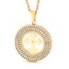 Estilo europeo y americano nueva moda de AliExpress acero de titanio electrochapado colgante hueco cadena de clavícula para mujer joyería al por mayor