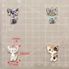 Europeo y Americano Creativo Lindo Dibujos Animados Gato Mecánico DIY Accesorios de Joyería Aleación Impreso Aretes Pulsera Colgante