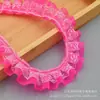 Em Estoque Renda Dupla Camada 2,5cm Roupas Saia Decoração Artesanal DIY Acessórios Decorativos para Borda de Cesta de Armazenamento