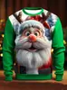 Moletom novo para outono e inverno de Natal, com estampa 3D, gola redonda, manga longa, masculino, corte casual solto, disponível para dropshipping