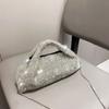 Tendencia Transfronteriza Bolso de Noche Acrílico Bolso de Mujer Bolso de Mano con Pedrería 2026 Nuevo Bolso Cubo Forma de Bolita Tachonado con Cadena y Diamantes