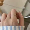 Anillo de Corazón Hueco de Plata de Ley S925 para Mujer, Estilo Dulce de Chica de Verano, Forma de Corazón Irregular, Anillo de Moda Minimalista