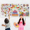 Póster de Pintura de Cumpleaños Nuevo de Dibujos Animados Transfronterizo Decoración de Fondo Pintada a Mano para Fiesta Festiva DIY Infantil