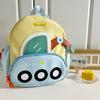 Bolsa para Niños Anti-Pérdida Vehículo de Ingeniería de Dibujos Animados Niño Bolsa Escolar de Jardín de Niños Entrada a Primaria y Secundaria Mochila Pequeña Ligera para Niña