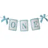 Banner Temático de Lazo para Silla Alta de 1 Año, Bandera para Fiesta de Primer Cumpleaños, Topper para Pastel, Sombrero de Cumpleaños Uno/Dos, Corona