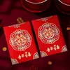 2026 Nuevos Estilos de Sobres Rojos para Boda, Diseño Creativo Personalizado para Boda con Estampado Dorado para Bloquear la Puerta