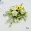 Ramo mixto de rosas de seda artificial para arreglo floral, decoración de sala de estar y mesa de comedor, accesorios de fotografía, arreglo floral atado a mano