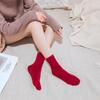 Outono e inverno adulto meias de chão quente moda masculina e feminina meias quentes de cor sólida mais meias de neve acolchoadas de veludo