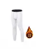 Pantalones Térmicos Gruesos de Terciopelo para Hombres Jóvenes de Otoño e Invierno Pantalones de Otoño Ajustados Elásticos de Compresión Leggings Deportivos para Fitness