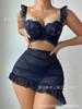 Suministro transfronterizo de ropa interior sexy de comercio exterior explosiones tirantes finos para mujer falda de cadera perspectiva traje sexy
