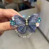 Nuevo Pasador de Flores con Borla Estilo Chino Antiguo para Mujer, Clip de Pato de Primavera y Verano, Pasador de Moda, Clip para Flequillo, Clip Lateral