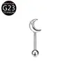 Venta al por mayor transfronteriza Studs para oreja y ceja con forma de mariposa, corazón, flor de luna, incrustaciones de circonita, joyería para piercing, aleación de titanio G23