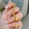 Tienda de oro con collar de calabaza Fulu de carácter de fortuna de oro y oro, colgante de borla, cadena para clavícula, regalo para novia