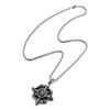 Colgante vintage de hip hop con brújula de acero inoxidable, collar estilo hip hop, brújula, collar de acero de titanio para hombre, joyería