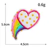 Bordado por Computadora Pegatinas de Tela Rosa Corazón Enamorado de Dibujos Animados Pegatinas Ding Zapatos de Pantufla Ropa Infantil Accesorios Bordado para Planchar