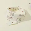 Toalla de Babas para Bebé de Algodón Puro, Triangular, Suave, Transpirable, Tela Crepé, Toalla para el Pelo de Bebé, Babero, Ajustable, Adecuada para Todas las Estaciones
