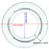 Estufa de Inducción con Plato Giratorio de Vidrio Templado, Olla Caliente con Batería, Anillo de Acero Giratorio Hueco, Cubierta de Mesa Redonda