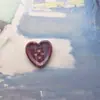 Botones Lindos de Dibujos Animados Redondos en Forma de Corazón con Estampado de Manzana para Diarios DIY, Decoraciones Cuadriculadas Vintage, Se Pueden Mezclar y Combinar
