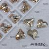 Brillo Explosivo TikTok Estilo Swarovski Pedrería para Uñas Ranura Corazón Cristales K9 Pedrería Corazón Pequeño Inclinado Accesorios de Pedrería para Uñas Venta al por Mayor