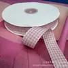 Cinta a Cuadros con Borde Fruncido 1- 4cm de Ancho Cinta Ondulada de Color Macarrón para Repostería DIY Empaque de Flores
