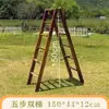 Jardín de Infancia Caja de Juegos Anji Barra de Equilibrio Infantil Marco de Trepa con Rodillos Escalera de Madera Carbonizada Equipo de Entrenamiento Sensorial para Exteriores
