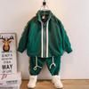 Conjunto reflectante en forma de C para primavera y otoño para niños 2025 Primavera y otoño Ropa nueva para niños Ropa infantil transfronteriza para niños pequeños y medianos
