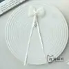 Tela de chifón con cinta larga y cuentas, accesorios de lazo para DIY en bolsas, decoración de zapatos, accesorios para sombreros, accesorios para ropa