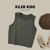 Conjunto de Verão Infantil Estilo Floresta Retrô Cor Lisa Colete Calça Estampa Completa Bolinhas Calça Anti-Mosquito Casual de Verão Conjunto de Duas Peças
