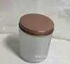 Taza de Vela de Boca Ancha Colorida del Fabricante Frasco de Vidrio para Velas de Aromaterapia Botella Vacía Portavelas de Vidrio Marrón con Tapa Adornos Decorativos