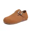 Sapatos de Couro 2026 para Meninos, Estilo Birkenstock, Mocassins de Primavera para Meninas, Sapatos para Bebês Caminharem, Nova Moda de Outono para Crianças