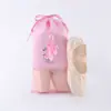 Bolsa para Zapatos de Baile con Doble Cordón B6, Bolsa de Almacenamiento Transpirable y Ligera para Zapatos de Punta de Ballet, Bolsa para Zapatos de Baile de Clase de Entrenamiento