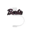 Tampa de acrílico para canudo transfronteiriça tampa de metal simulado para poeira manga de borracha macia para canudo estrela café desenho animado capa de silicone para poeira em estoque