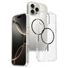 Adecuado para iPhone 16E Funda de Teléfono Móvil Círculo Arcoíris Magsafe Apple 16 Cubierta Protectora Magnética de Círculo Delgado Transparente Alta Transparencia
