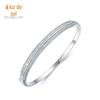Pulseira de prata s925 feminina simples moda estrelada com incrustação de Diamante pulseira aberta Coreia do Sul elegante Celebridade da Internet Pulseira de alto padrão