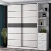 Panel de nido de abeja de aluminio puerta de armario puerta corredera puerta de empujar y tirar puerta de armario de pared puerta de armario de pared de color sólido minimalista moderno