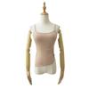 2023 nova camisola de emagrecimento de menina quente escovada expansão externa colete irregular top de fundo fino feminino com almofada no peito