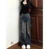 Jeans Acampanados de Cintura Baja Adelgazantes para el Trayecto Estilo Americano 2025 Chic Diseño de Bolsillo Pantalones de Campana de Otoño Nuevos para Mujer